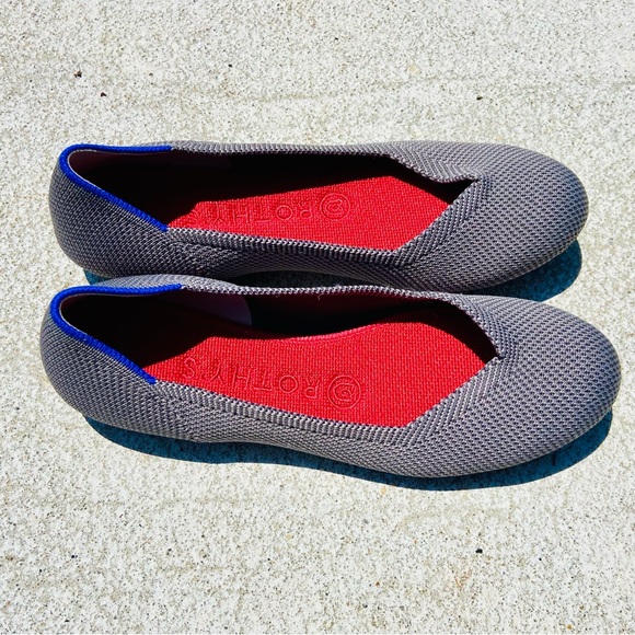 Rothy’s The Flat in Pebble Grey Size 6.5 Women’s Knit Slip On - Picture 4 of 6